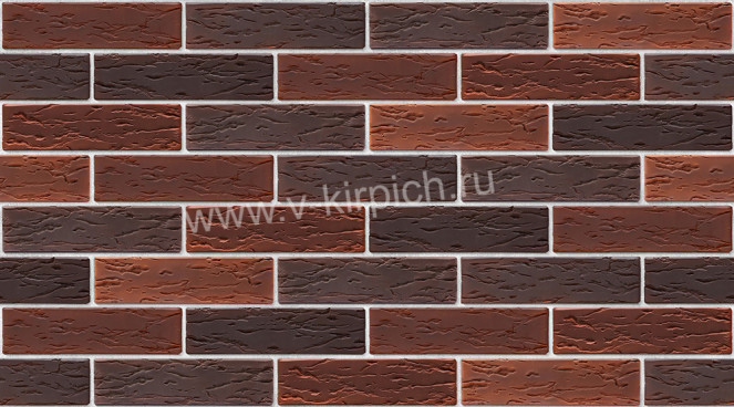 Кирпич лицевой керамический одинарный МИКС антик-кортен руст М150 Воротынск - «Компания Камнеград» - Изображение 3