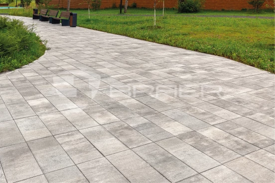 Тротуарная плитка Braer Сити 300 x 300, Color Mix Туман, 80 мм - «Компания Камнеград» - Изображение 4