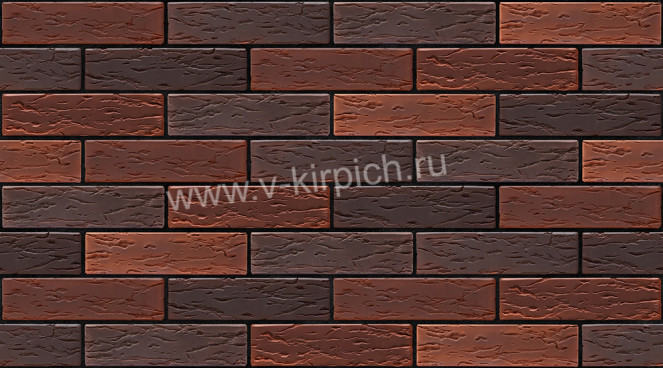 Кирпич лицевой керамический одинарный МИКС антик-кортен руст М150 Воротынск - «Компания Камнеград» - Изображение 4