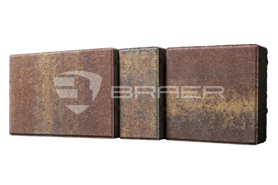 Тротуарная плитка Braer Старый город Ландхаус, Color Mix Мальва, 80 мм - «Компания Камнеград» - Изображение 2
