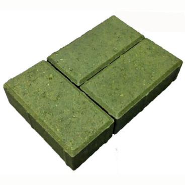 Брусчатка «Кирпич» 200x100x60 (2,6 кг.) зелёная - «Компания Камнеград»