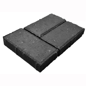 Брусчатка «Кирпич» 200x100x40 (1,73 кг.) чёрная - «Компания Камнеград»