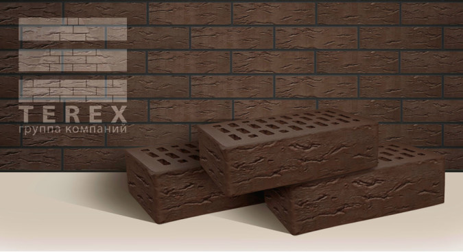 Кирпич TEREX Какао рустик - «Компания Камнеград»
