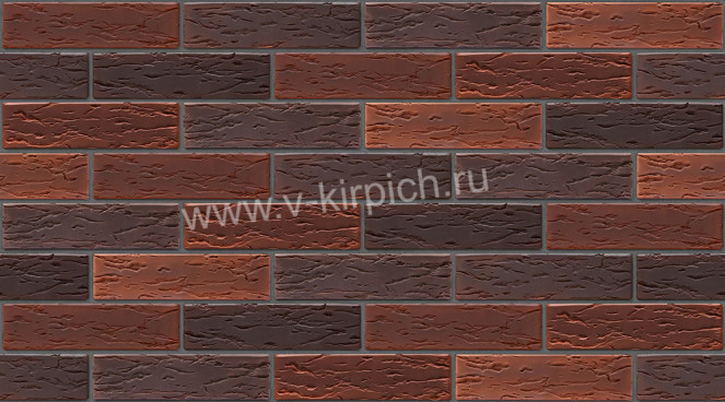 Кирпич лицевой керамический одинарный МИКС антик-кортен руст М150 Воротынск - «Компания Камнеград» - Изображение 5