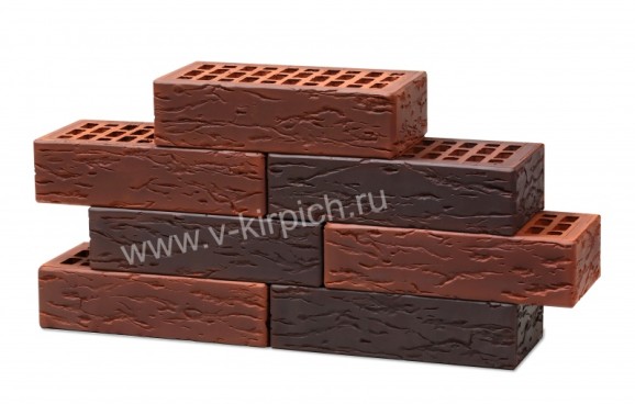 Кирпич лицевой керамический одинарный МИКС антик-кортен руст М150 Воротынск - «Компания Камнеград» - Изображение 2