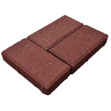 Брусчатка «Кирпич» 200x100x60 (2,6 кг.) красная - «Компания Камнеград»