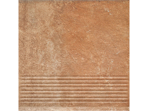 Клинкерная ступень с насечками Paradyz Scandiano, Rosso, 300×300×8,5 мм - «Компания Камнеград»