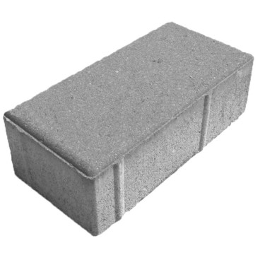Брусчатка «Кирпич» 200x100x80 (3,68 кг.) серая - «Компания Камнеград»