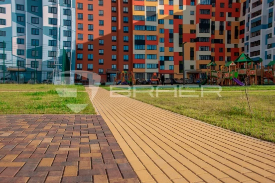Тротуарная плитка Braer Прямоугольник, Color Mix Мальва, 40 мм - «Компания Камнеград» - Изображение 4
