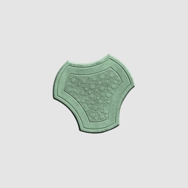 Брусчатка Бикини (Полный прокрас) зелёный на белом цементе - «Компания Камнеград»