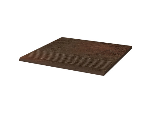 Клинкерная ступень с насечками Paradyz Semir, Brown, 300×300×8,5 мм - «Компания Камнеград»